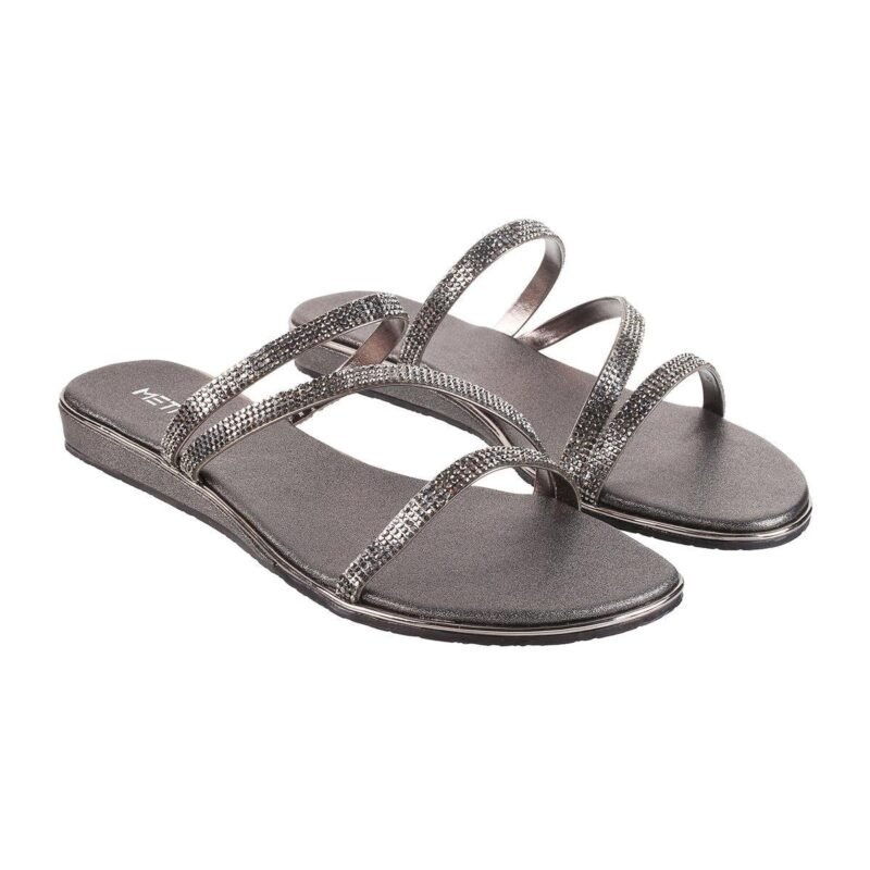 SleekStep Gun-Metal Casual Slippers